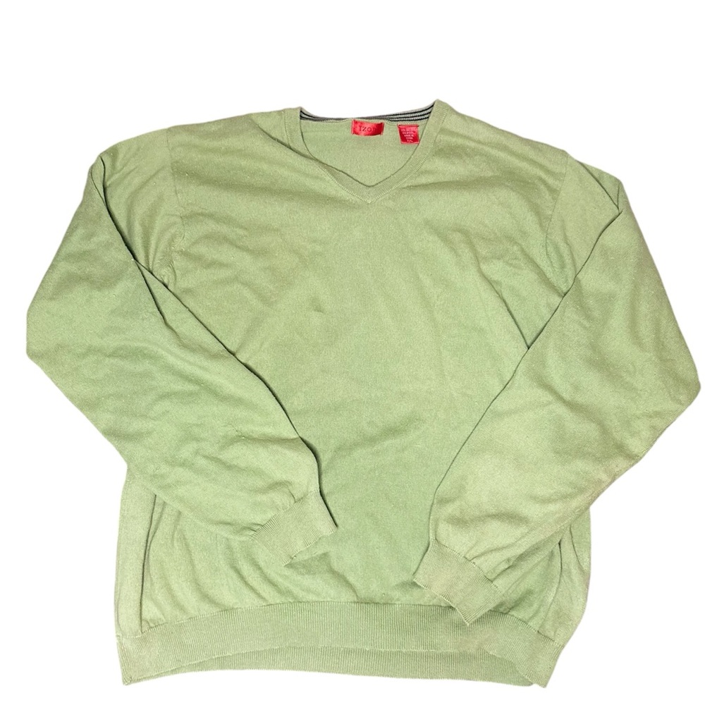 Men's Vintage Izod Green V-Neck Sweater